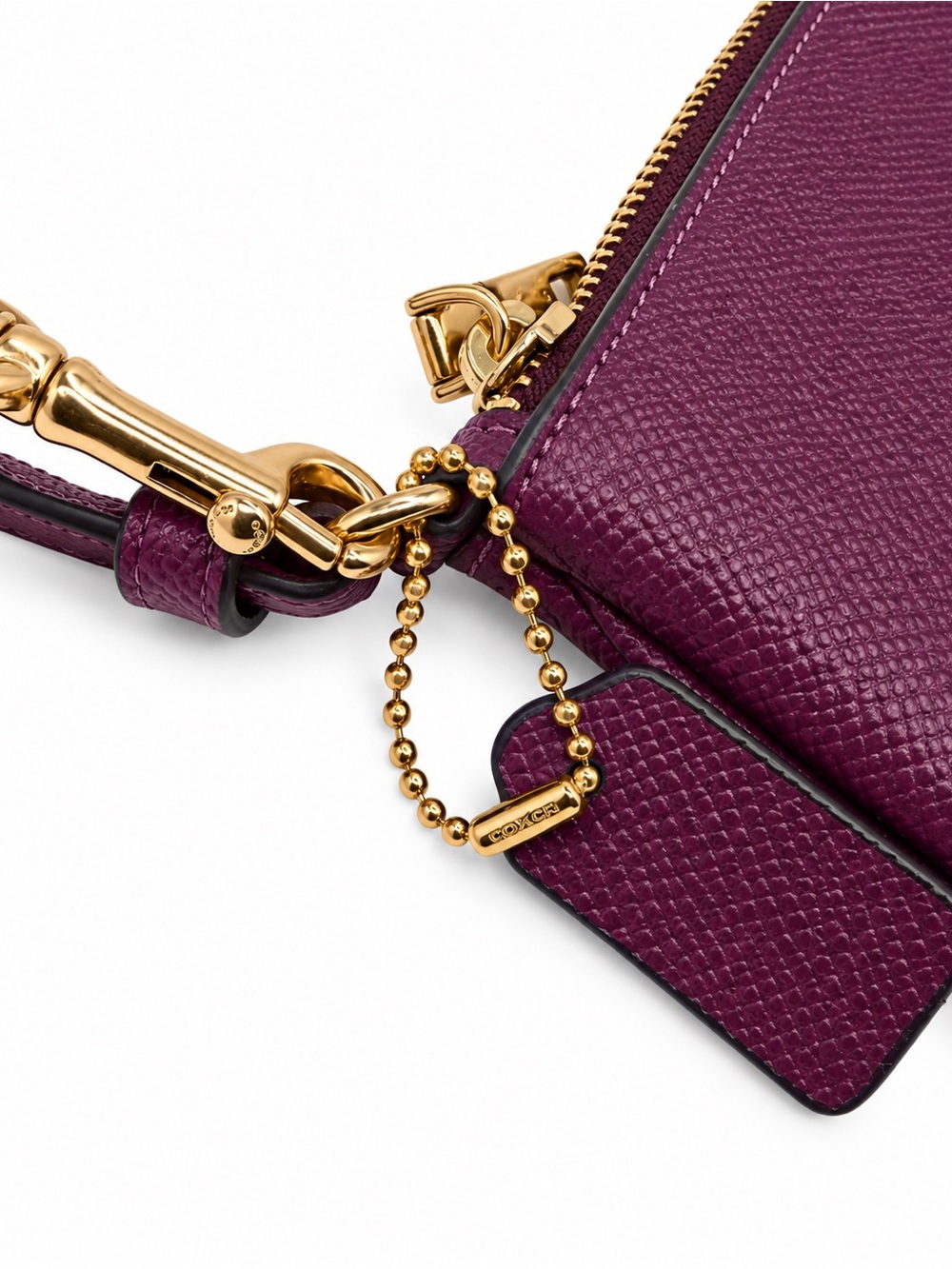 NWT Coach Gallery Pouch Wristlet F79895 Deep Berry - Picture 9 of 10